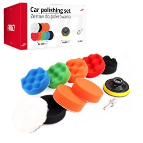 Σετ Γυαλίσματος Αυτοκινήτου Με 9 Σφουγγάρια 80mm M14 11Τμχ