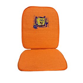 Πλατοκάθισμα Αυτοκινήτου Ψάθα Μπομπ Σφουγγαράκης Χαρούμενος Πορτοκαλί 1Τμχ