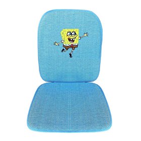 Πλατοκάθισμα Αυτοκινήτου Ψάθα Μπομπ Σφουγγαράκης Χοροπηδάει Γαλάζιο 1Τμχ