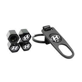 Καπάκια Βαλβίδων Αυτοκινήτου Με Μπρελόκ Hyundai 5Τμχ