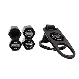 Καπάκια Βαλβίδων Αυτοκινήτου Με Μπρελόκ Nissan 5Τμχ