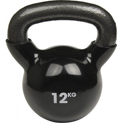 Liga Sport Kettlebell Βινυλίου 12kg Μαύρο