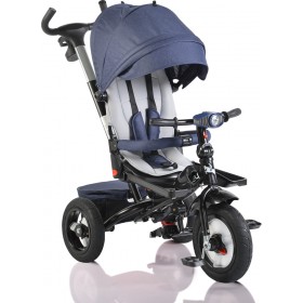 "Byox Παιδικό Τρίκυκλο Ποδήλατο με Air Wheels Byox Παιδικό Τρίκυκλο Ποδήλατο με Air Wheels, Αποθηκευτικό Χώρο, Σκίαστρο & Χειρολαβή Γονέα Jockey για 1-5 Ετών Μπλε