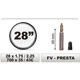 "CarCommerce 68383-CC Σαμπρέλα Ποδηλάτου 28"" x 1.75/2 CarCommerce 68383-CC Σαμπρέλα Ποδηλάτου 28" x 1.75/2,25 Μεγάλη Βαλβίδα 48mm