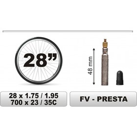 "CarCommerce 68386-CC Σαμπρέλα Ποδηλάτου 28"" x 1.75/1 CarCommerce 68386-CC Σαμπρέλα Ποδηλάτου 28" x 1.75/1,95 Μεγάλη Βαλβίδα 48mm