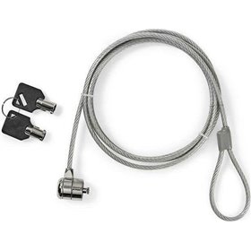 "Nedis Universal Κλειδαριά για Laptop με Κλειδιά 1 Nedis Universal Κλειδαριά για Laptop με Κλειδιά 1,8m Ασημί