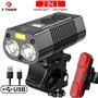 Φακός ποδηλάτου 1800 Lumen set 2 τεμαχίων επαναφορτιζόμενος με Power Bank 4000 mAh X-Tiger QD-1001T