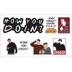 Αυτοκόλλητο Friends Τα Φιλαράκια σετ 6 τεμ. Κωδ.:35023