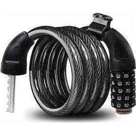 Cable Lock Κλειδαριά Ποδηλάτου Κουλούρα με Συνδυασμό Μαύρη Cable Lock Κλειδαριά Ποδηλάτου Κουλούρα με Συνδυασμό Μαύρη