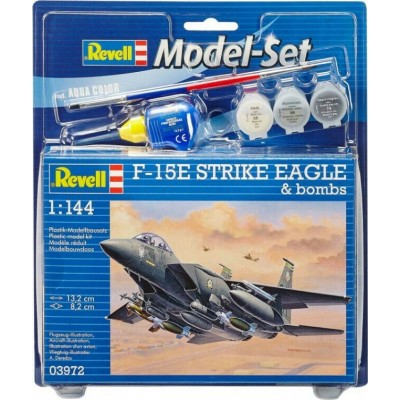 Revell Model Set F-15E Strike Eagle &amp Bombs 1:144 (Περιλαμβάνει Κόλλα, Πινέλο &amp Χρώματα)