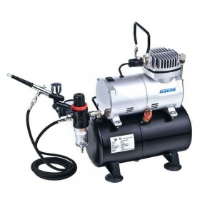 Σετ Κομπρεσέρ 3λίτρων + αερογράφος 0.3