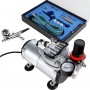 Timbertech Airbrush Kit with Compressor, Double Action Airbrush Gun and Accessories (ABPST05)