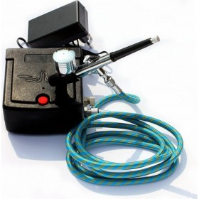 ABEST Dual action airbrush compressor Complete kit Paint Tool for Hobby Model Craft Spraying (AC06K30)