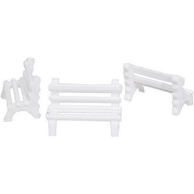 Παγκάκια Μακέτας Πλαστικά 1:75 5τμχ 3.3εκ.