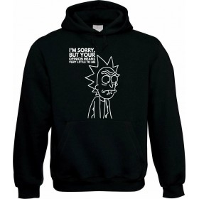Rick And Morty I'm Sorry Φούτερ με Κουκούλα σε Μαύρο χρώμα