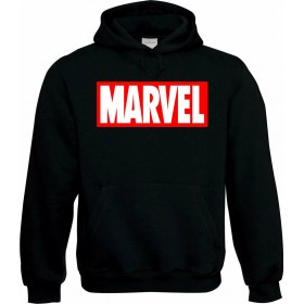 Marvel Φούτερ με Κουκούλα σε Μαύρο χρώμα