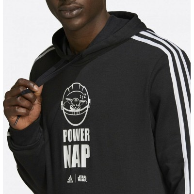 Adidas X Star Wars Ανδρικό Φούτερ με Κουκούλα και Τσέπες Μαύρο GS6321