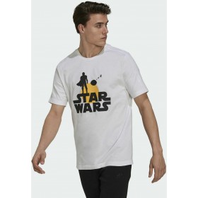Adidas X Star Wars The Mandalorian Ανδρικό T-shirt Λευκό με Στάμπα
