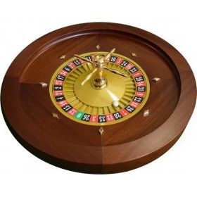 Romagnoli Ρουλέτα Ξύλινη Μαόνι Ø50εκ. με Ρουλεμάν Τροχού