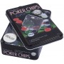 Supergifts Μεταλλικό Κουτί με 100 Μάρκες Πόκερ Τύπου Καζίνο 3.8/4gr &amp 2 Τράπουλες Golden Shell