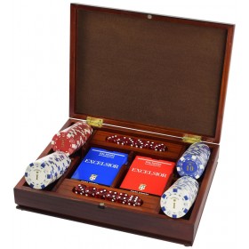 Supergifts Κασετίνα Ξύλινη με 2 Τράπουλες Dal Negro & 100 Μάρκες Poker Club 038/12GR Supergifts Κασετίνα Ξύλινη με 2 Τράπουλες Dal Negro & 100 Μάρκες Poker Club 038/12GR