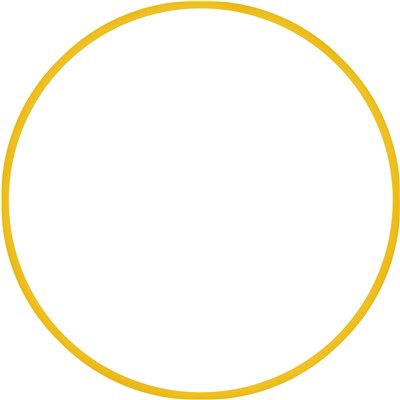 Χούλα-Χουπ HQ 60cm - Φ19mm - 230gr, Κίτρινο