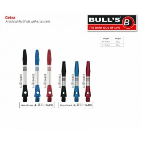 Bull's Cetra Aluminium Shaft Ουρές για Βελάκια Medium Black