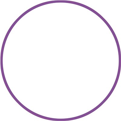 Χούλα-Χουπ HQ 60cm - Φ19mm - 230gr, Μωβ