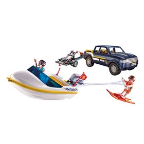 Playmobil Φορτηγάκι με Ταχύπλοο σε Τρέιλερ