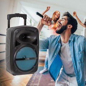 Φορητό Ηχείο Bluetooth 20W με Ρόδες &amp Λειτουργία Καραόκε Μαύρο
