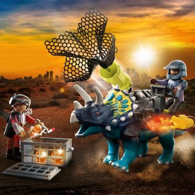Playmobil Τρικεράτωψ με πανοπλία-κανόνι και μαχητές