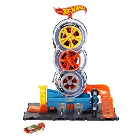 Hot Wheels Πίστα City με Περιστρεφόμενες Ρόδες - Mattel