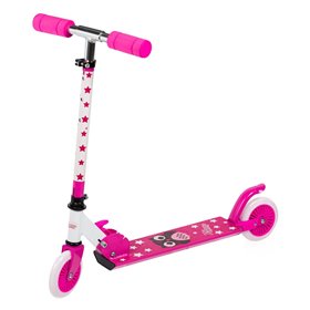 Πατίνι Αλουμινίου Αναδιπλούμενο Ροζ Λευκό Αστέρια