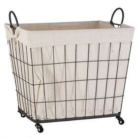 Καλάθι  Μεταλλικό με Ρόδες 48x36x39 cm