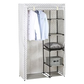 Ντουλάπα Υφασμάτινη Γκρι Σχέδια 100x46x173.2 cm Ντουλάπα Υφασμάτινη Γκρι Σχέδια 100x46x173.2 cm