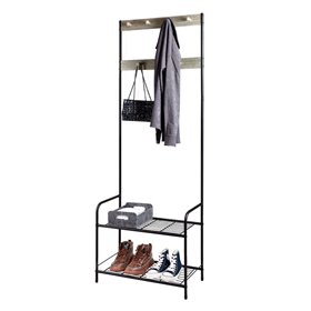 Καλόγερος Ρούχων με Ράφια Μεταλλικός 60x30x170 cm