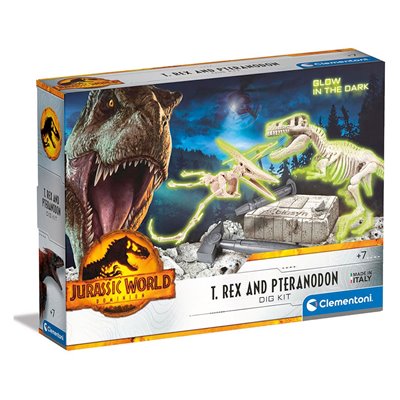 Μαθαίνω &amp Δημιουργώ T-Rex &amp Πτερόσαυρος Jurassic - Clementoni