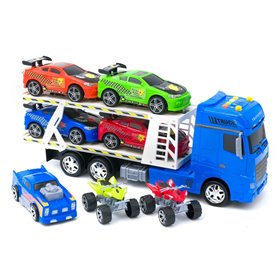 Νταλίκα με 7 Οχήματα Ήχο &amp Φώτα 1:24