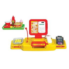 Ταμειακή Μηχανή Παιχνίδι Fast Food με Ήχο Φώτα &amp Αξεσουάρ