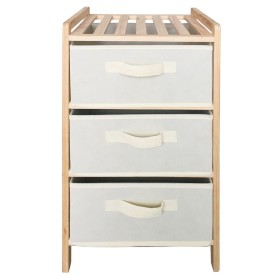 Ραφιέρα - Συρταριέρα Μπάνιου Ξύλινη 3 Θέσεων 32x26x60 cm