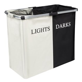 Καλάθι Απλύτων Δίχρωμο Πλαίσιο Αλουμινίου 60.5x32.5x52.5 cm - 110 lt