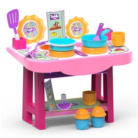 Κουζίνα Παιχνίδι Ροζ Φούξια 14 Αξεσουάρ