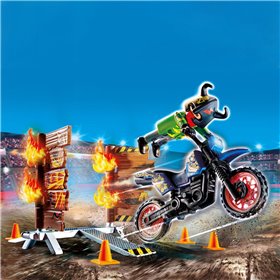 Playmobil Μηχανή Motocross με Φλεγόμενο Τοίχο