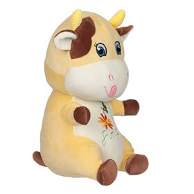 Λούτρινη Αγελάδα Καθιστή Λουλούδι Μελισσούλα 38 cm