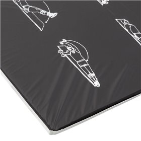 Τάπητας Γυμναστικής Μαύρο Γκρι 180x60x2.5 cm