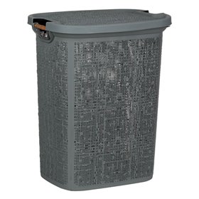 Καλάθι Απλύτων Γκρι Ξύλινα Χερούλια 46x37x57.5 cm