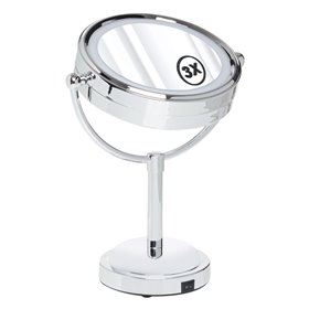 Καθρέφτης Μεγεθυντικός Διπλός με Φωτισμό 10 LED 15.2 cm  Καθρέφτης Μεγεθυντικός Διπλός με Φωτισμό 10 LED 15.2 cm