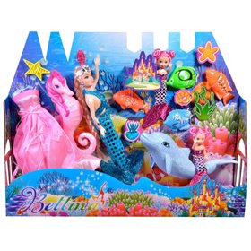 Κούκλα Γοργόνα &amp Ψαράκια - 10 τμχ.