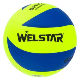 Μπάλα Βόλεϊ Μπλε Κίτρινο Δερμάτινη No.5