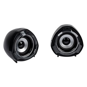 Σετ Ηχεία USB 10 W Μαύρο Ασημί